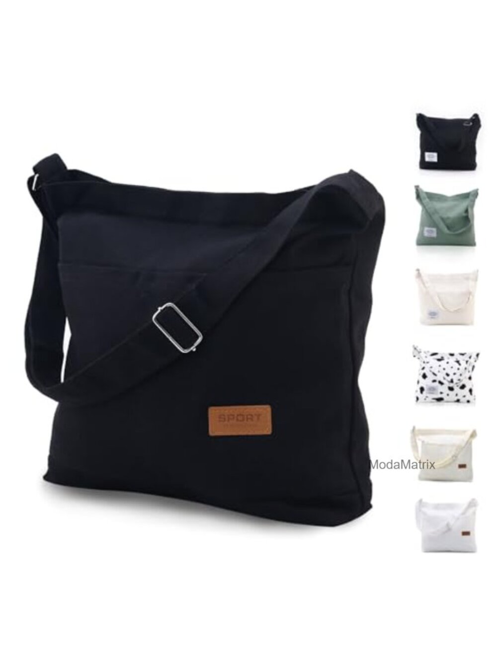 Canvas Tote Bag Hobo Crossbody Shoulder Travel Beach Large Capacity